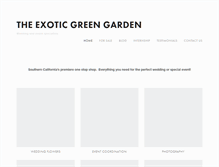 Tablet Screenshot of exoticgreengarden.com